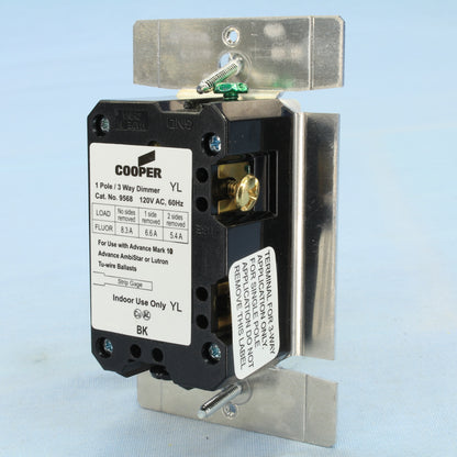 Cooper 9568AW Aspire Mark 10 Alpine White 1-Pole/3-Way Slide Fluorescent Dimmer