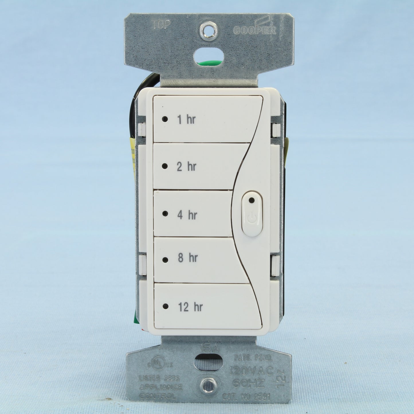 Cooper 9591C1 Silver White Satin/Desert Sand/ Granite Hour Timer LED/CFL/INC