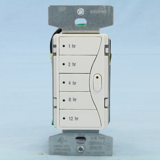Cooper 9591C1 Silver White Satin/Desert Sand/ Granite Hour Timer LED/CFL/INC