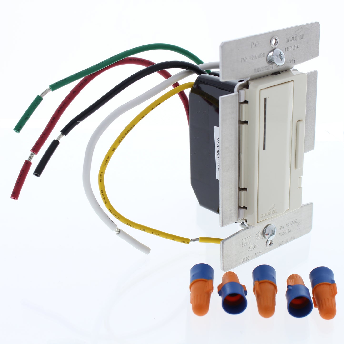 Cooper AF10-A Almond Smart Master Dimmer Preset Fluorescent Multi-Way 1000VA