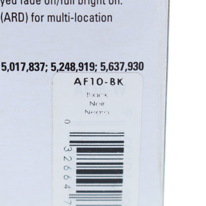 Cooper AF10-BK Black Smart Master Dimmer Preset Fluorescent Multi-Way 1000VA