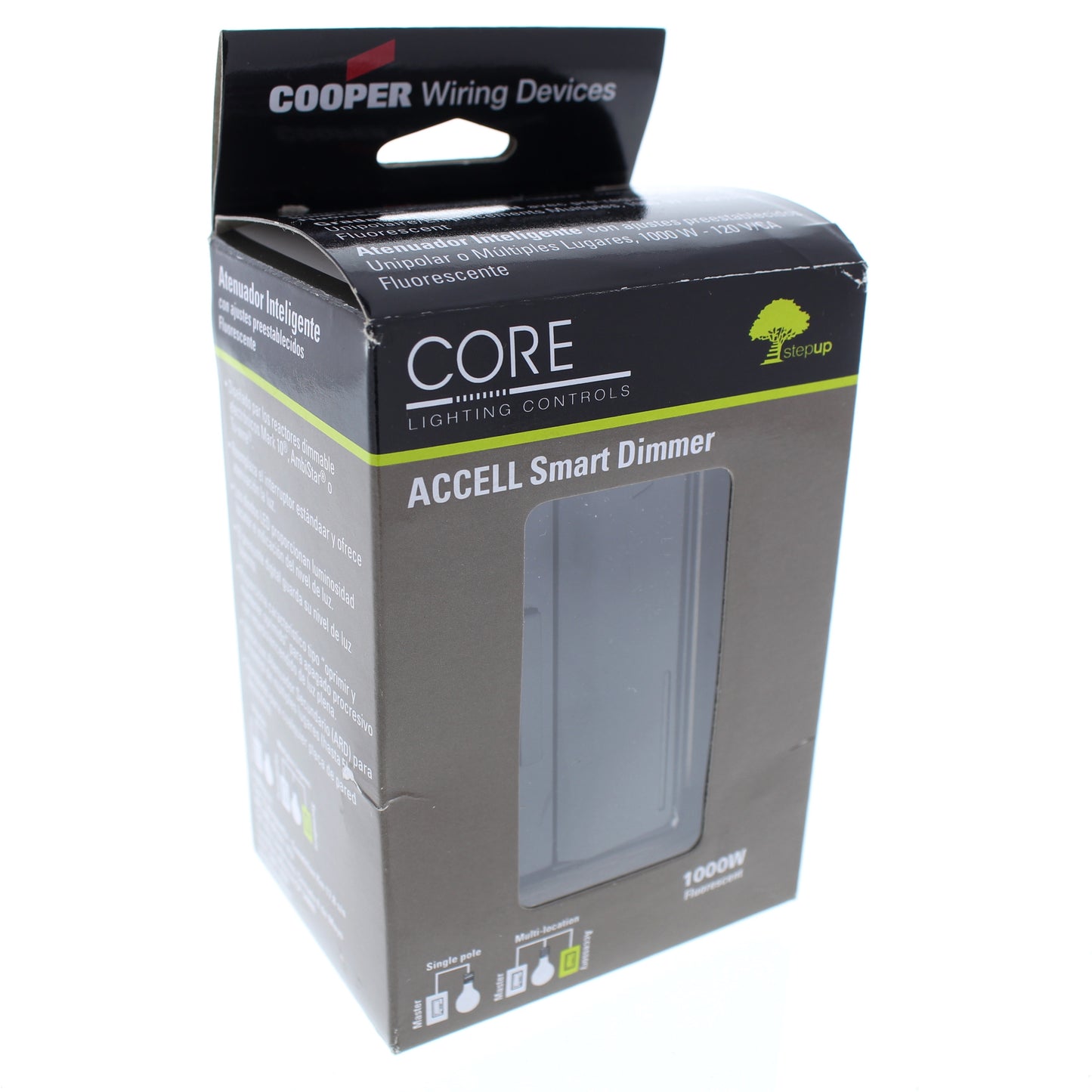 Cooper AF10-BK Black Smart Master Dimmer Preset Fluorescent Multi-Way 1000VA
