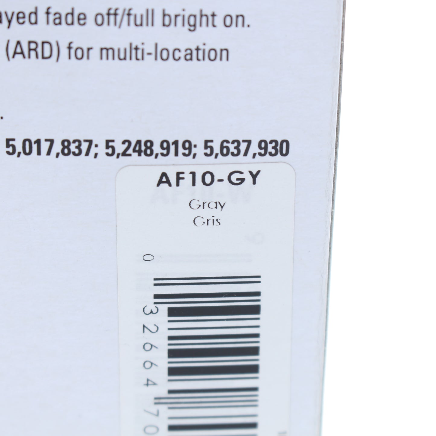 Cooper AF10-GY Gray Smart Master Dimmer Preset Fluorescent Multi-Way 1000VA