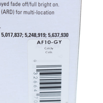 Cooper AF10-GY Gray Smart Master Dimmer Preset Fluorescent Multi-Way 1000VA