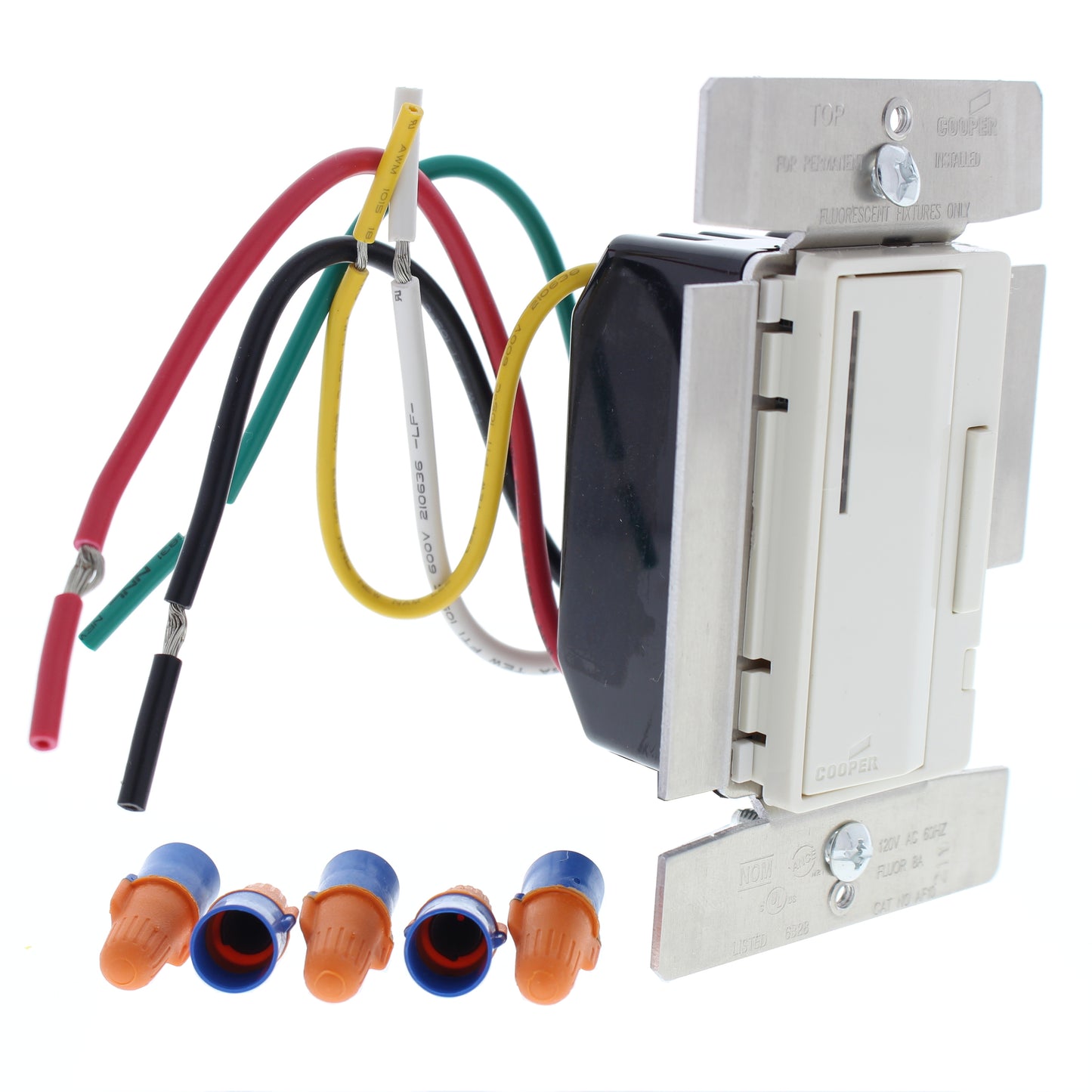 Cooper AF10-LA Lt Almond Smart Master Dimmer Preset Fluorescent Multi-Way 1000VA