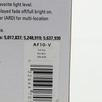 Cooper AF10-V Ivory Smart Master Dimmer Preset Fluorescent Multi-Way 1000VA
