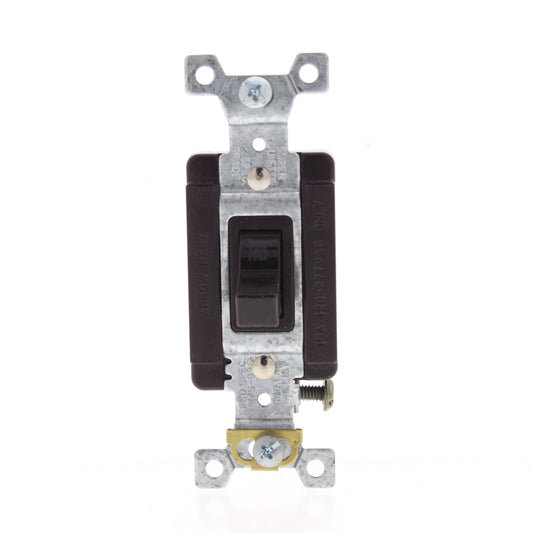 Cooper Arrow Hart Brown Industrial Grade AC Toggle Wall Light Switch 15A AH1201