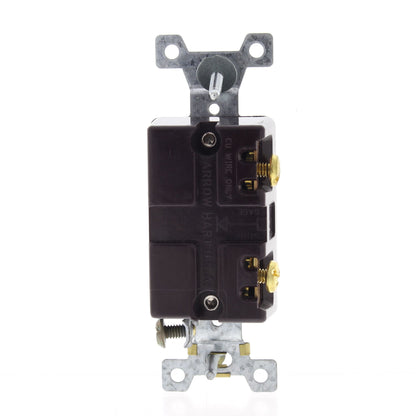 Cooper Arrow Hart Brown Industrial Grade AC Toggle Wall Light Switch 15A AH1201