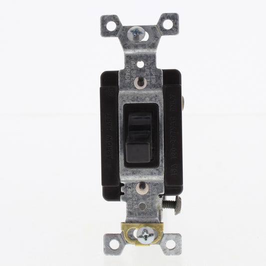 Cooper AH1203 Brown Industrial Toggle Wall Light Switch 15A 120/277V 3-Way B&S