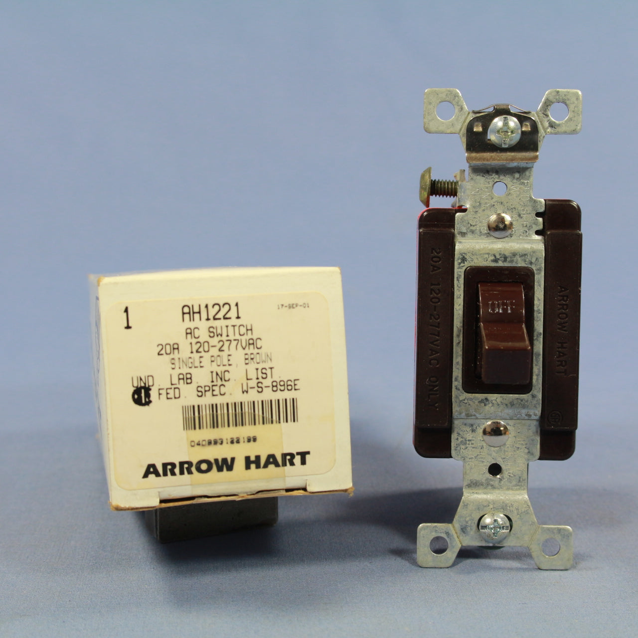 Cooper Arrow Hart Brown INDUSTRIAL AC Toggle Light Switch 20A AH1221 Oldstyle