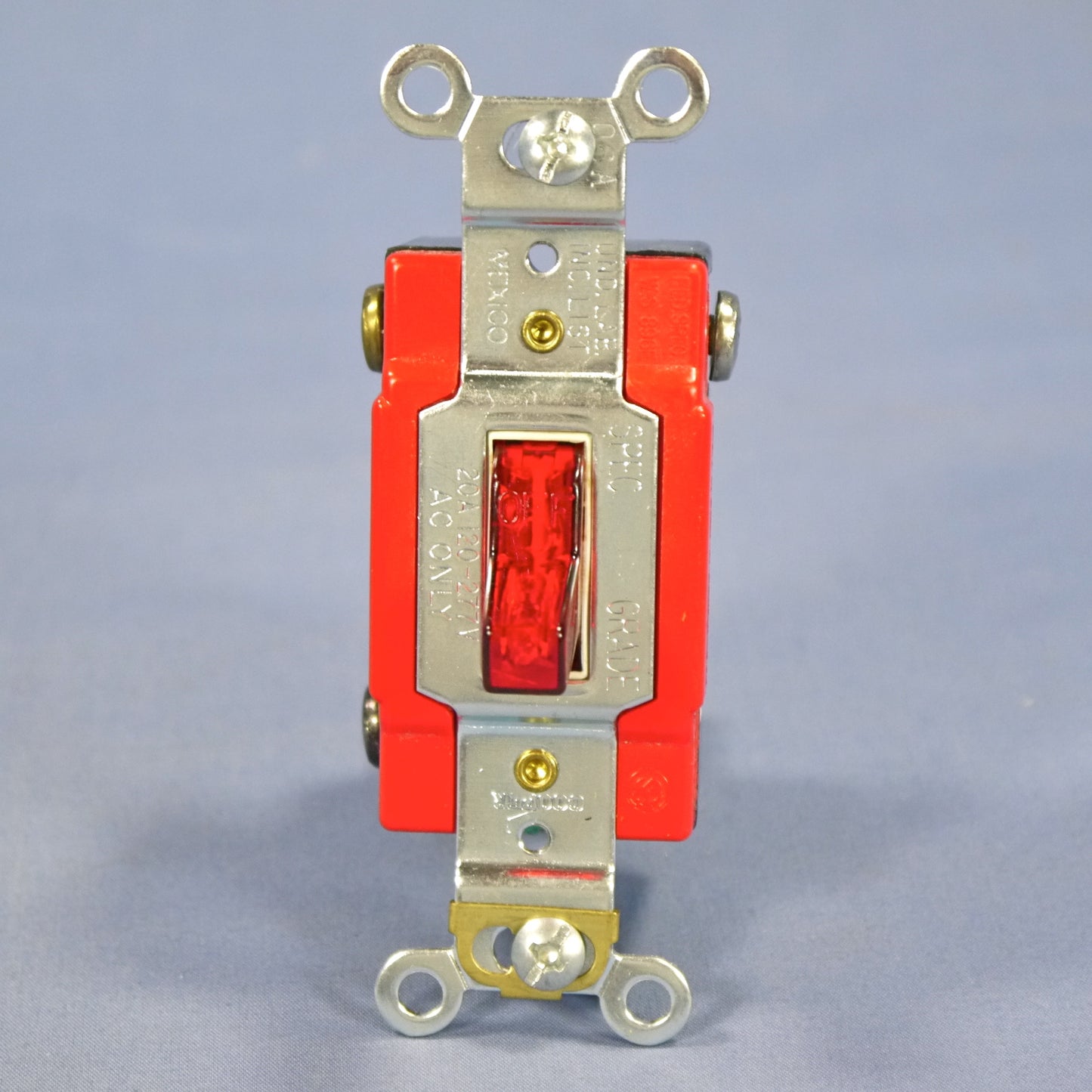 Cooper AH1221PL Red Pilot Light Single Pole Toggle Wall Switch 20A Industrial