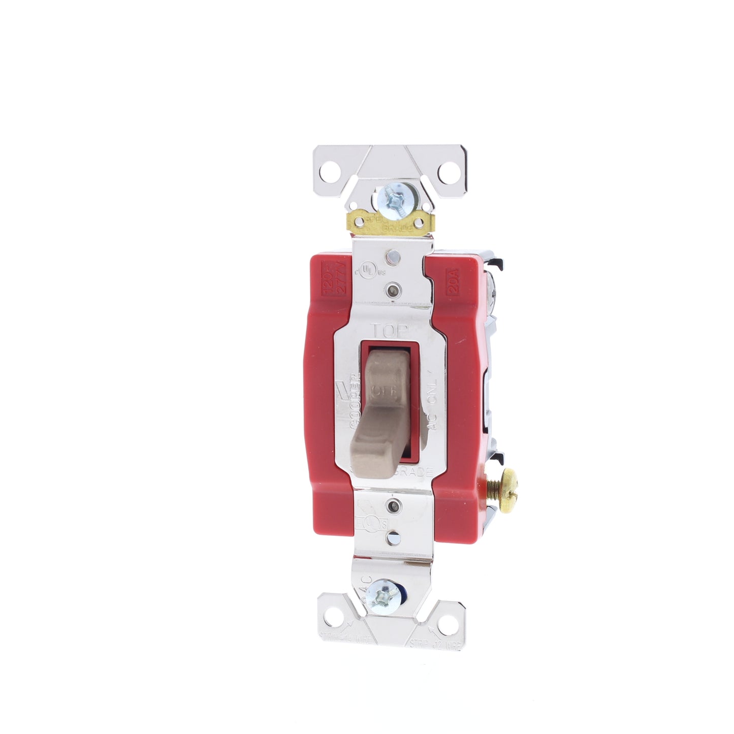 Antimicrobial Copper CuVerro Rose INDUSTRIAL 2-POLE Toggle Switch 20A AH1222CUR