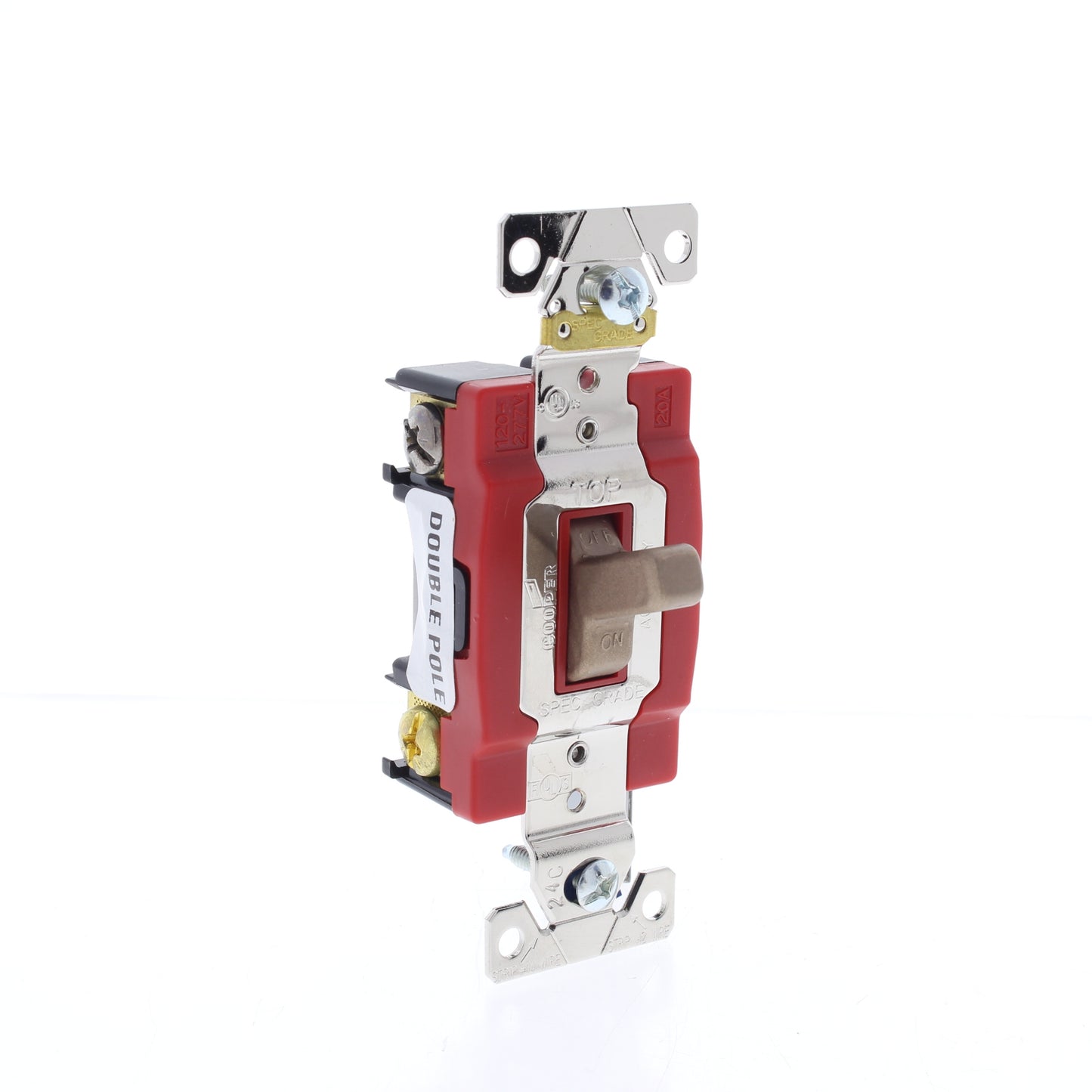 Antimicrobial Copper CuVerro Rose INDUSTRIAL 2-POLE Toggle Switch 20A AH1222CUR