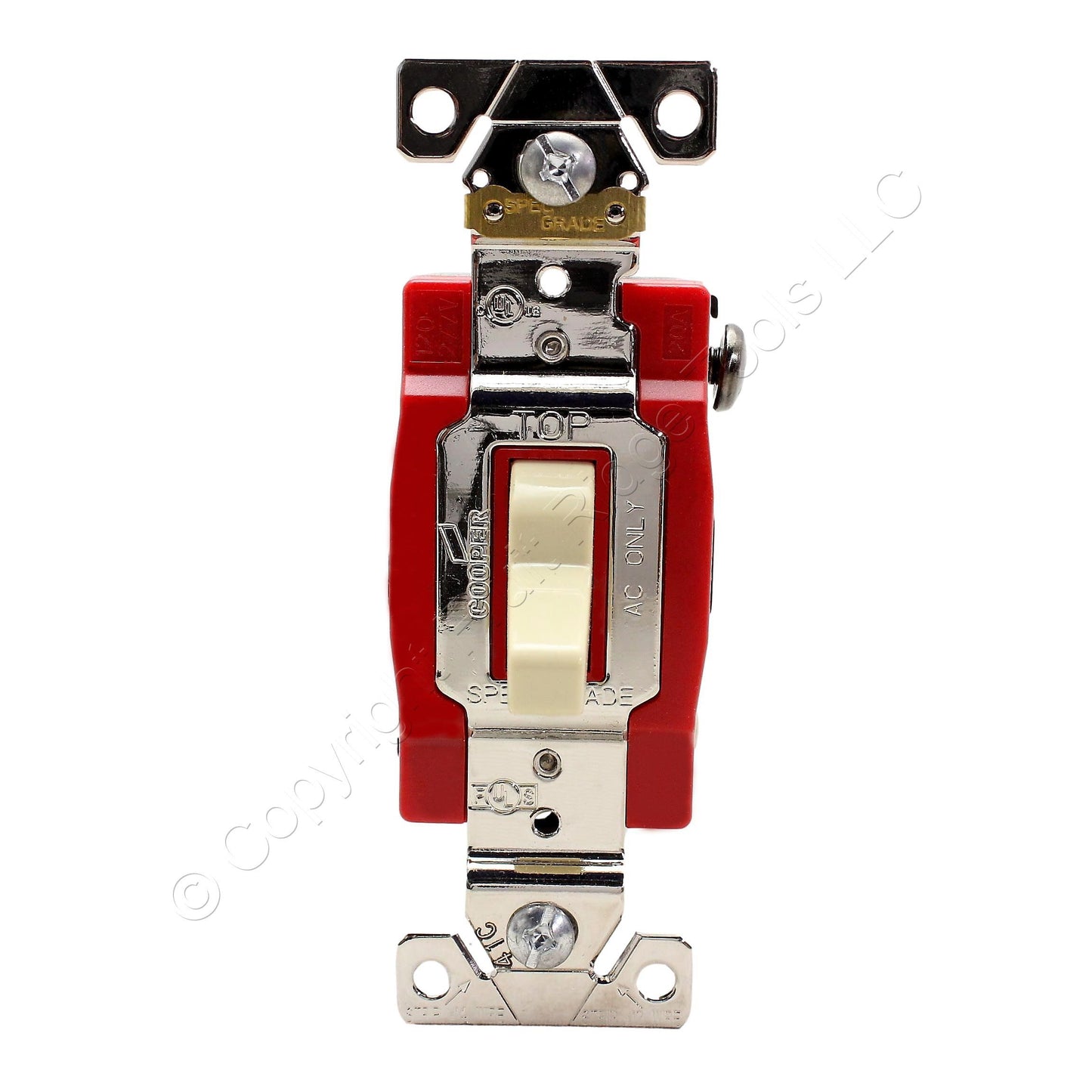 Cooper AH1223V Ivory Industrial Grade 3-Way Toggle Wall Light Switch Control 20A
