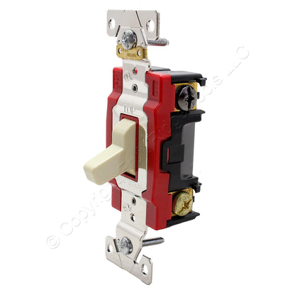 Cooper AH1223V Ivory Industrial Grade 3-Way Toggle Wall Light Switch Control 20A