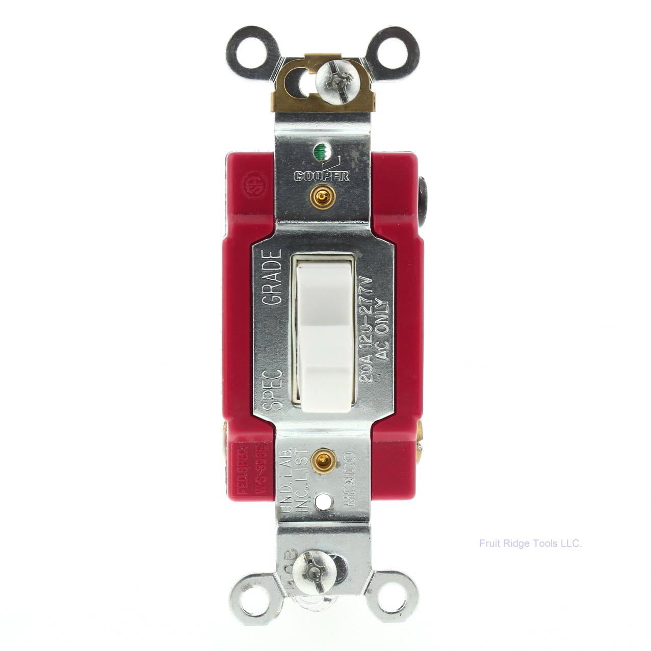Arrow Hart AH1223W White Cooper Industrial 3-Way Toggle Light Switch 20A Box