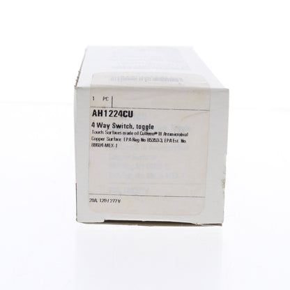 Antimicrobial Copper CuVerro INDUSTRIAL 4-Way Toggle Light Switch 20A AH1224CU