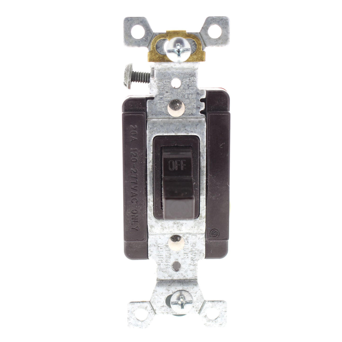 Cooper Brown Industrial Grade Single Pole Toggle Switch 20A 120/277V AC AH1991