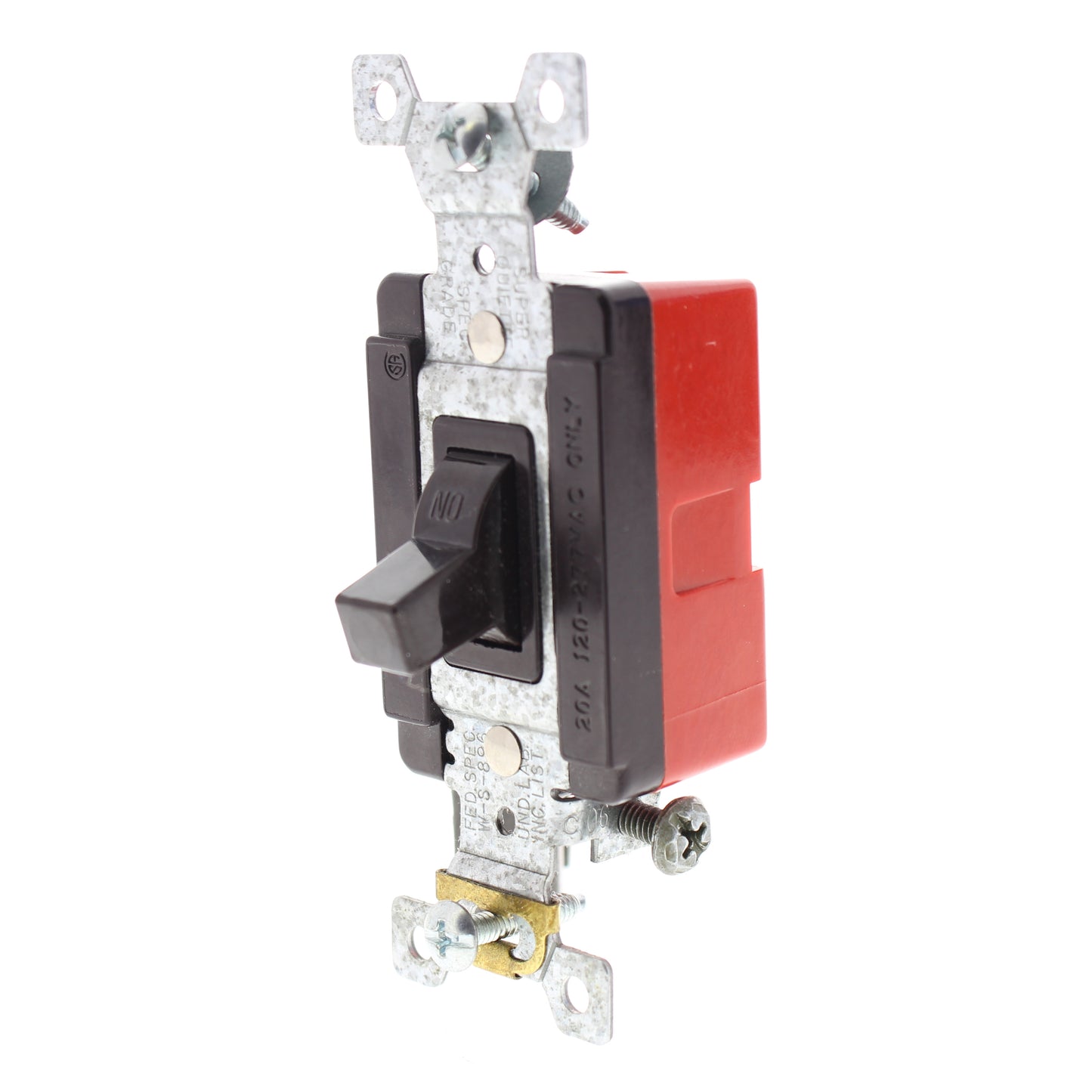 Cooper Brown Industrial Grade Single Pole Toggle Switch 20A 120/277V AC AH1991