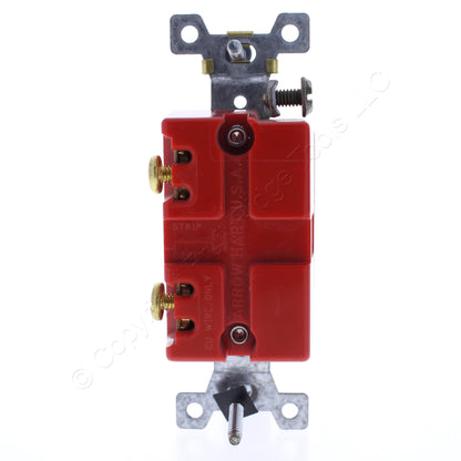 Cooper AH1991I Ivory Industrial Grade Single Pole Toggle Switch 20A 120/277V AC