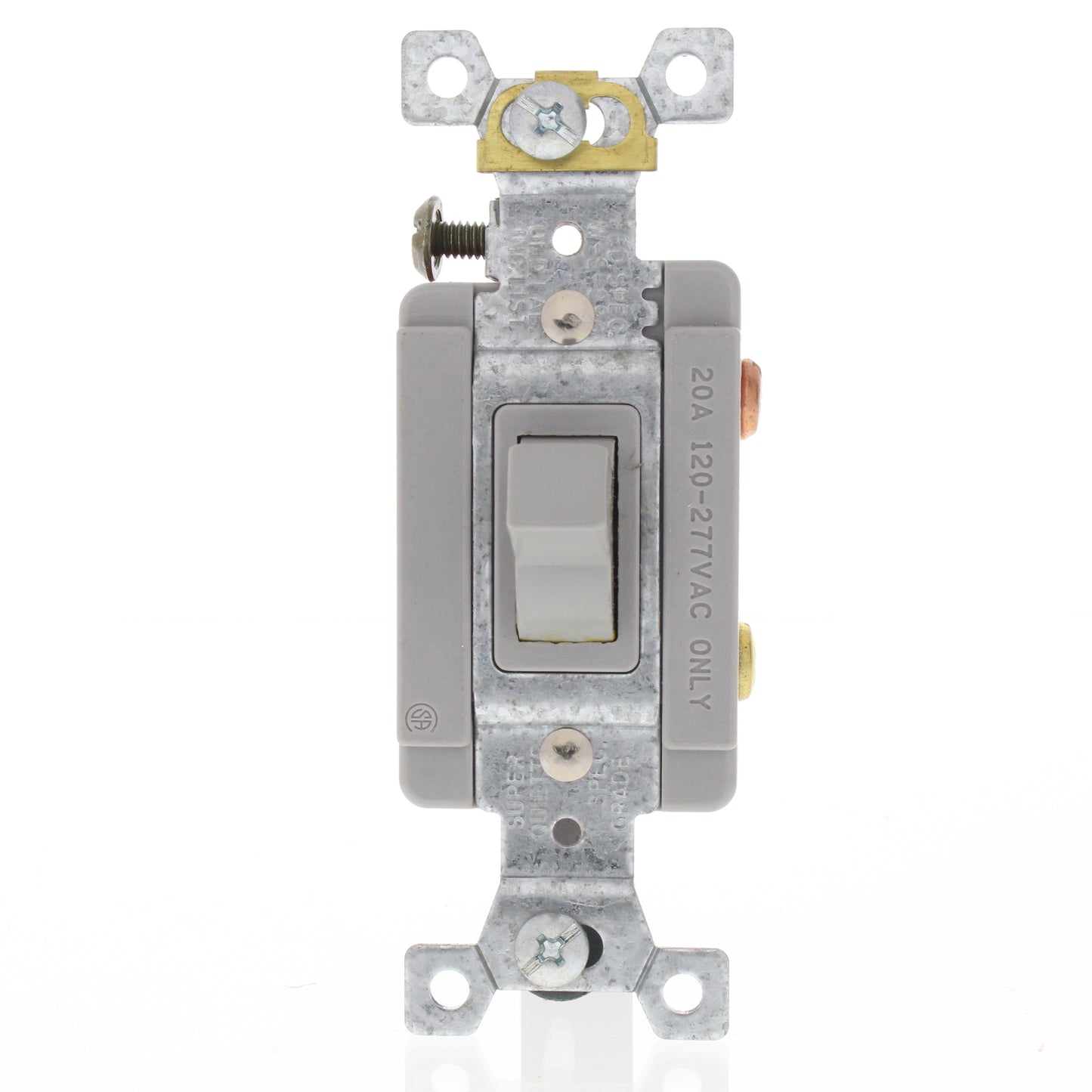 Cooper AH1993GRY Gray Industrial Grade 3-Way Toggle Switch 20A 120/277V B&S