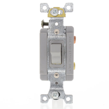 Cooper AH1993GRY Gray Industrial Grade 3-Way Toggle Switch 20A 120/277V B&S