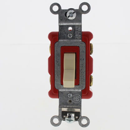 Cooper 1994I Ivory Industrial Grade 4-Way Quiet Toggle Wall Light Switch 20A