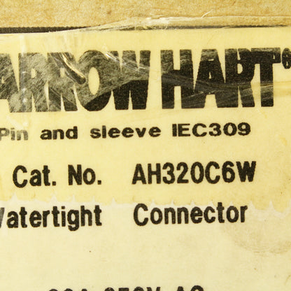 Cooper Arrow Hart Pin & Sleeve Watertight Connector IEC 309 20A 250V AH320C6W