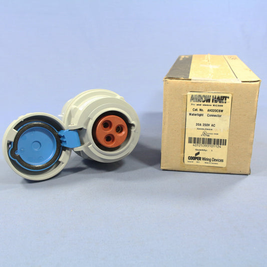 Cooper Arrow Hart Pin & Sleeve Watertight Connector IEC 309 20A 250V AH320C6W
