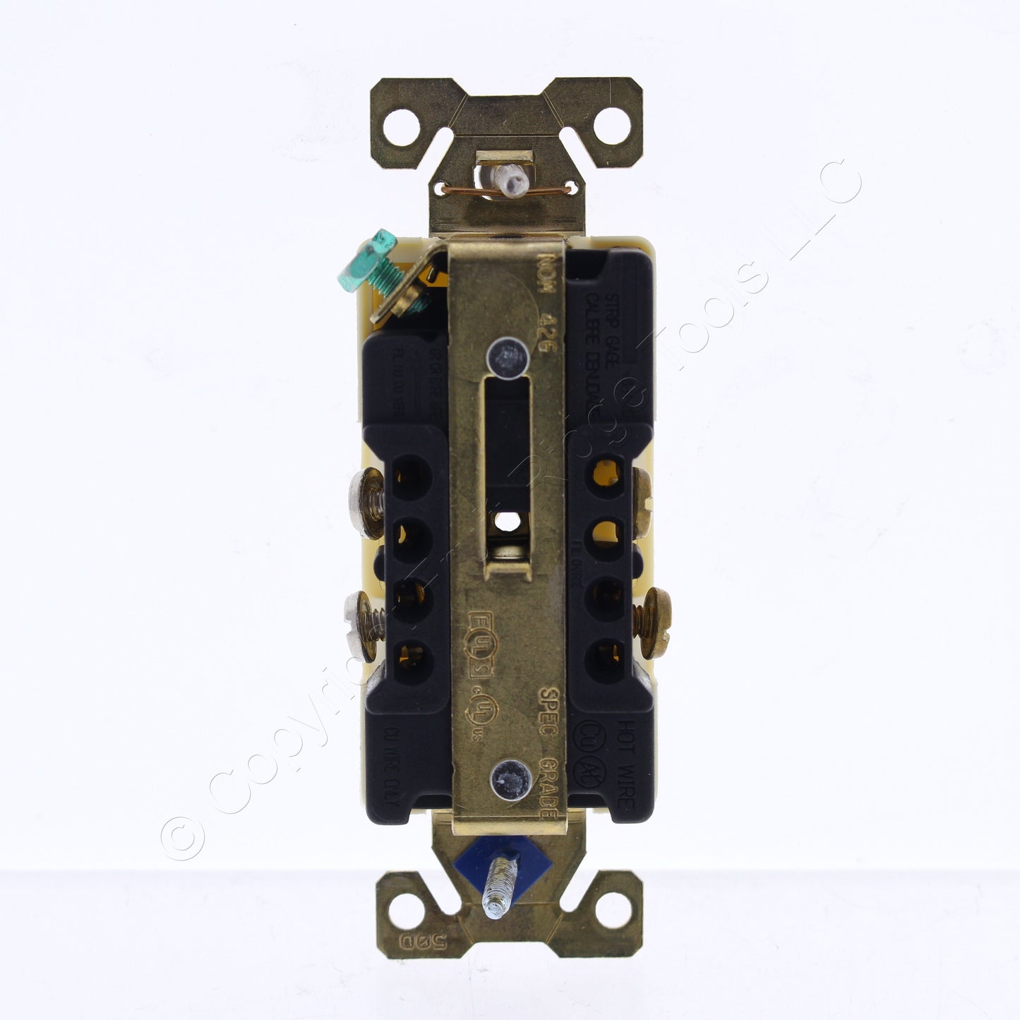 Cooper Wiring Ivory Compact Industrial Outlet Receptacle NEMA 5-15R 15A AH5252V