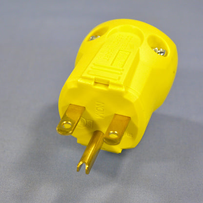 Cooper Arrow Hart AH5666Y Yellow QuickGrip Straight Blade Plug 45823 15A 250V