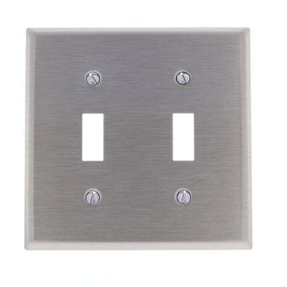 10 Cooper Antimicrobial Stainless Steel Switch Cover Toggle Wallplates AH93072AM