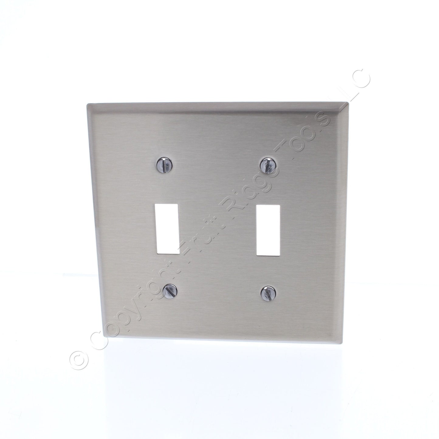 Cooper Antimicrobial Stainless Steel 2G Switch Cover Toggle Wallplate AH93072AM