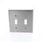 Cooper Antimicrobial Stainless Steel 2G Switch Cover Toggle Wallplate AH93072AM