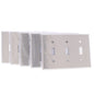 5 Cooper Antimicrobial Stainless Steel 3G Switch Cover Toggle Wallplates 93073AM