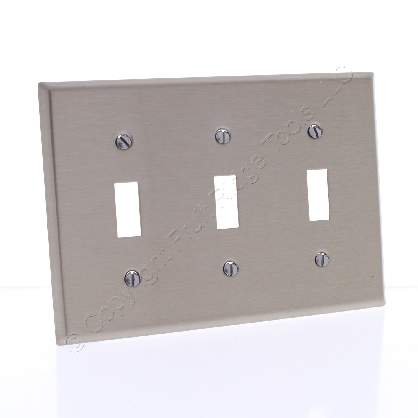 Cooper Antimicrobial Stainless Steel 3G Switch Cover Toggle Wallplate AH93073AM