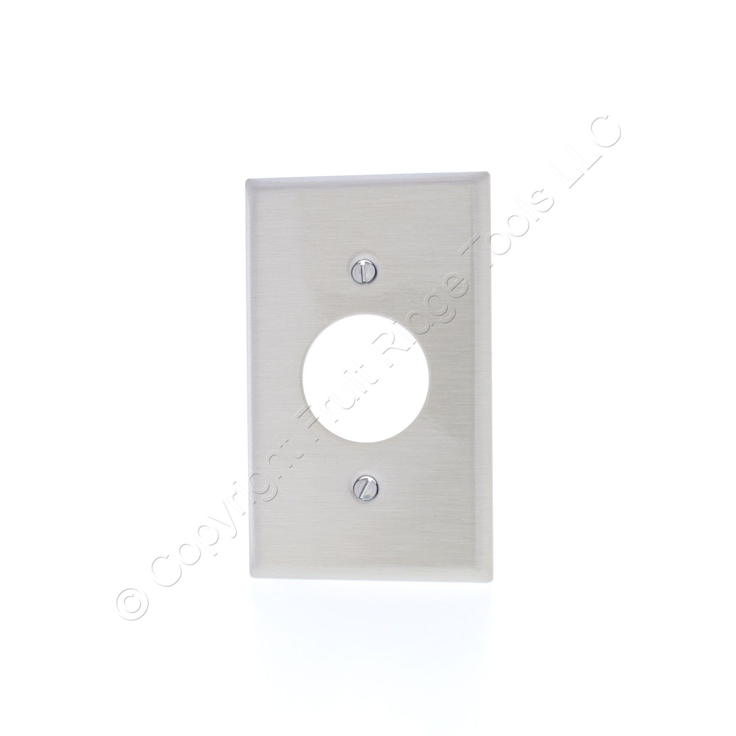 Cooper Antimicrobial Stainless Steel Receptacle Wallplate Single Outlet Cover