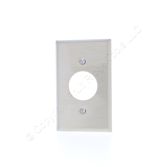 Cooper Antimicrobial Stainless Steel Receptacle Wallplate Single Outlet Cover