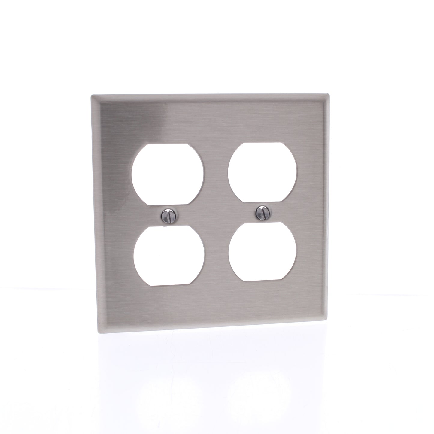 10 Cooper Antimicrobial Stainless 2G Receptacle Wallplate Outlet Covers 93102AM