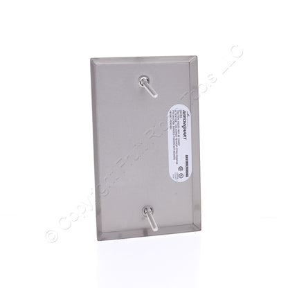 Cooper AH93151AM Stainless Steel 1-Gang Blank Cover Wallplate Antimicrobial 10pc