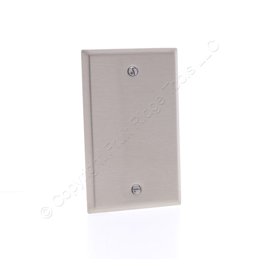 Cooper Antimicrobial 1-Gang Stainless Steel Blank Cover Wall Plate AH93151AM