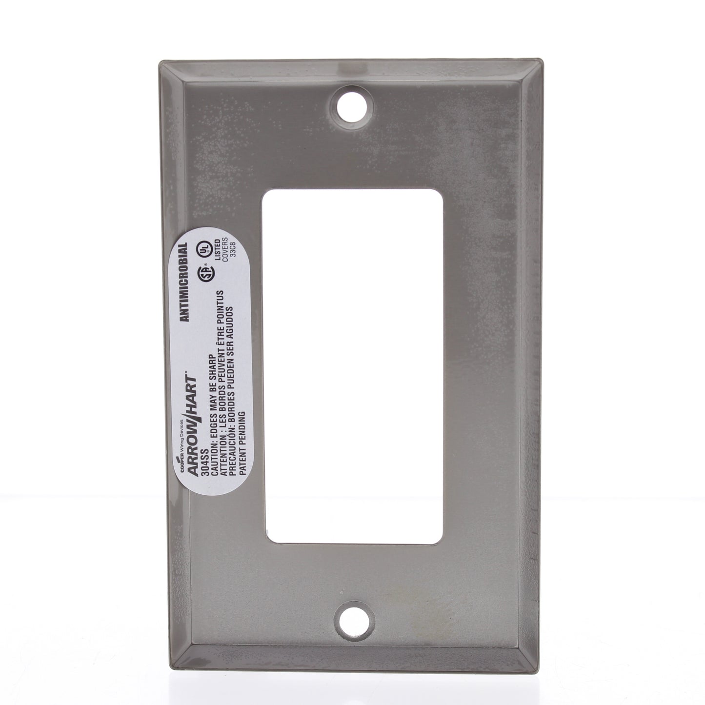 10 Cooper Antimicrobial Stainless Decorator Wallplate Covers Gfci Gfi 93401AM