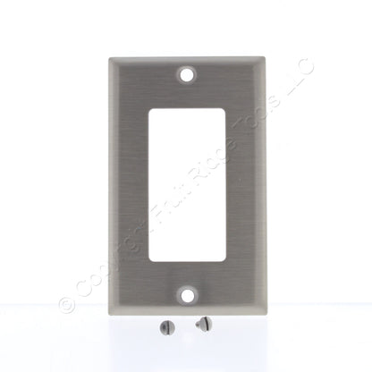 Cooper 93401AM Stainless Steel Rocker Decorator Wallplate GFCI Antimicrobial GFI