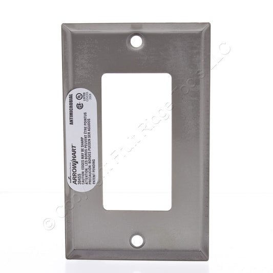 Cooper 93401AM Stainless Steel Rocker Decorator Wallplate GFCI Antimicrobial GFI