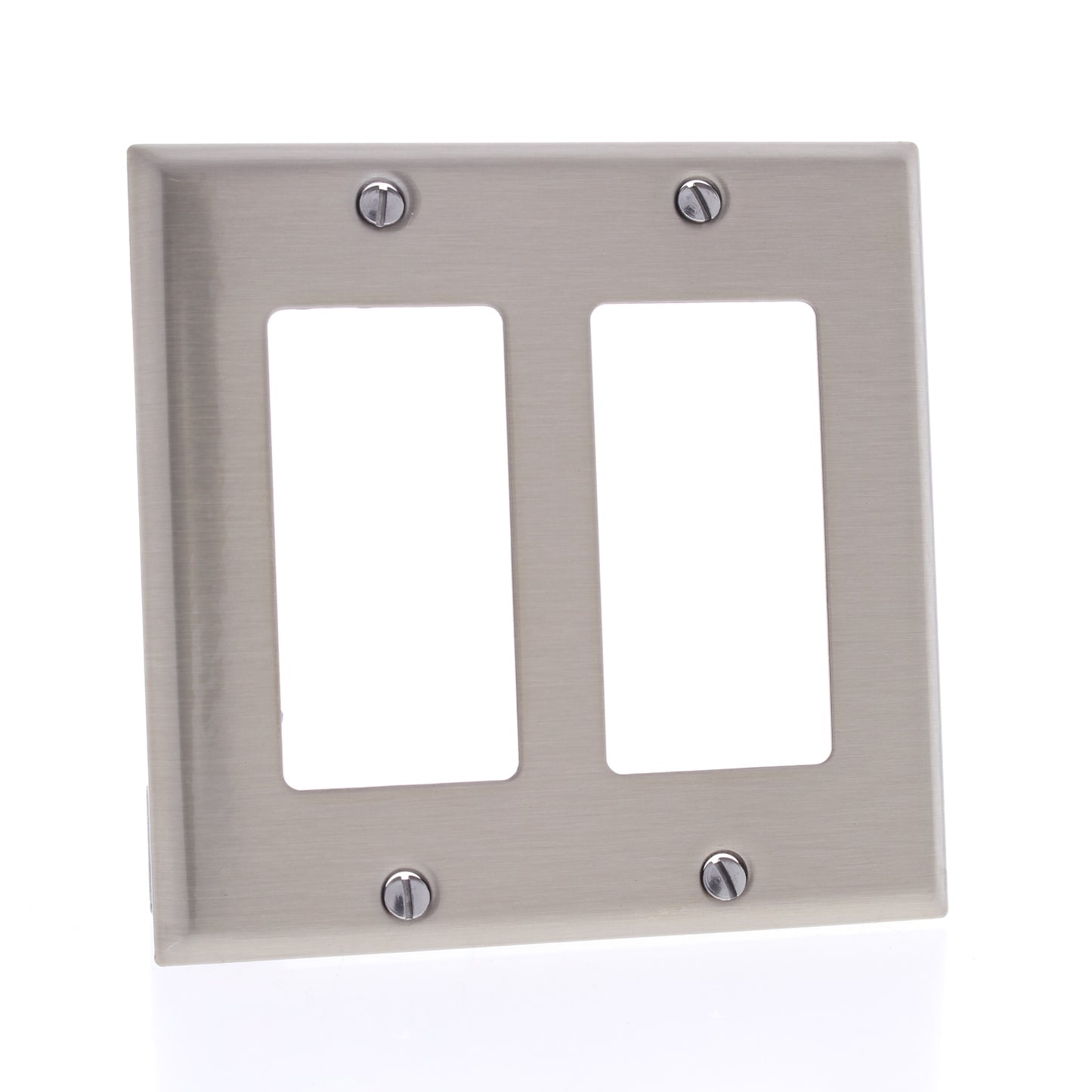 10 Cooper Antimicrobial 2-Gang Stainless Steel Decorator Wallplate Covers Gfci