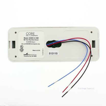 Cooper AHOEC-U-1001 White Off Standard Ultrasonic One-Way Sensor 180� 1000Sqft