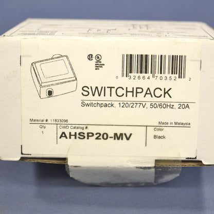 Occupancy Motion Sensor Switchpack Power Pack Supply 120/277V 15 VDC AHSP20-MV