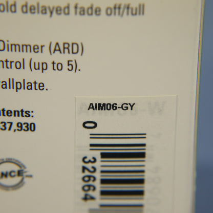 Cooper AIM06-GY-K Gray Smart Master Dimmer Preset Light Switch Multi-Way 600W