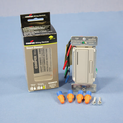 Cooper AIM06-GY-K Gray Smart Master Dimmer Preset Light Switch Multi-Way 600W