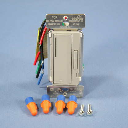 Cooper AIM06-GY-K Gray Smart Master Dimmer Preset Light Switch Multi-Way 600W